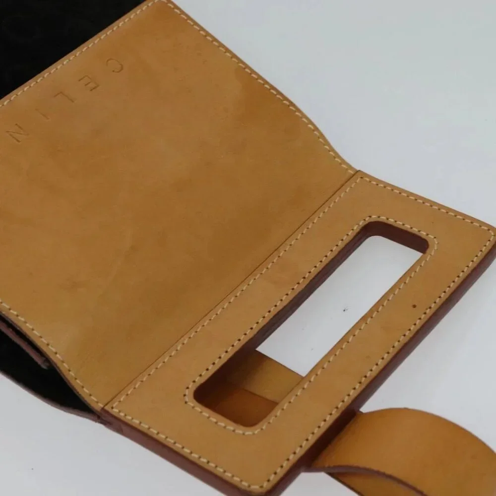 CELINE C Macadam Canvas Shoulder Bag Suede Black Auth - Picture 11 of 16